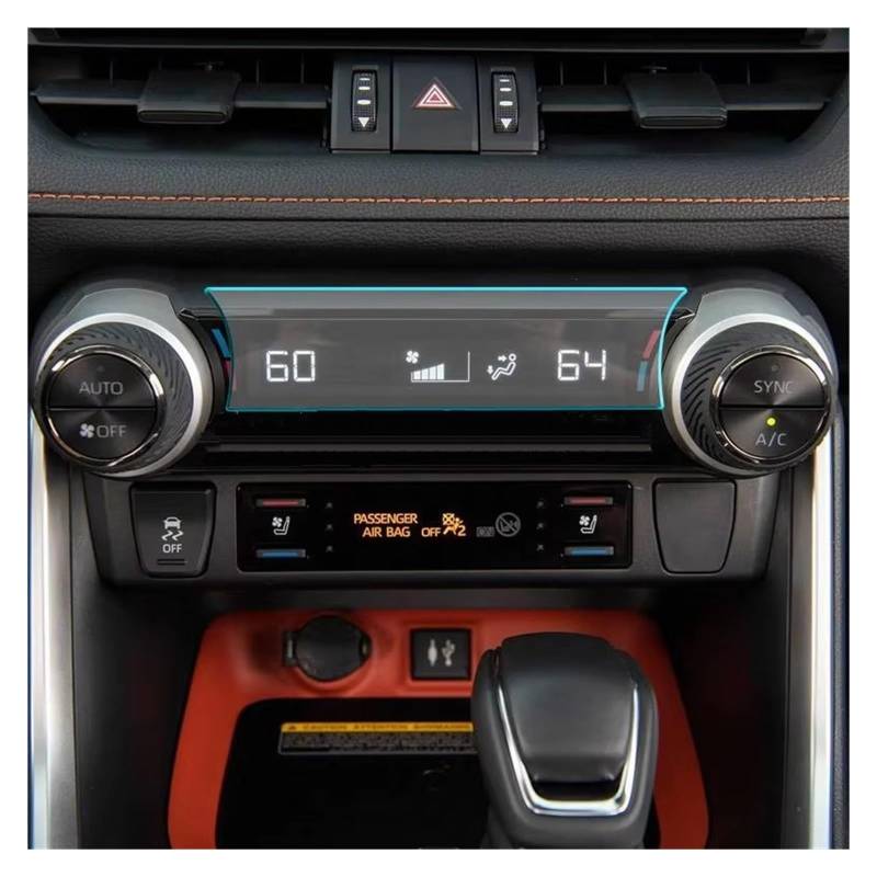 Displayschutz-Folie Für Toyota Für RAV4 XA50 2019 2020 2021 2022 2023 Klimaanlage TPU Nano Kunststoff Filme Zubehör Klima Control Filme Navigation Schutzfolie von BWVMVB