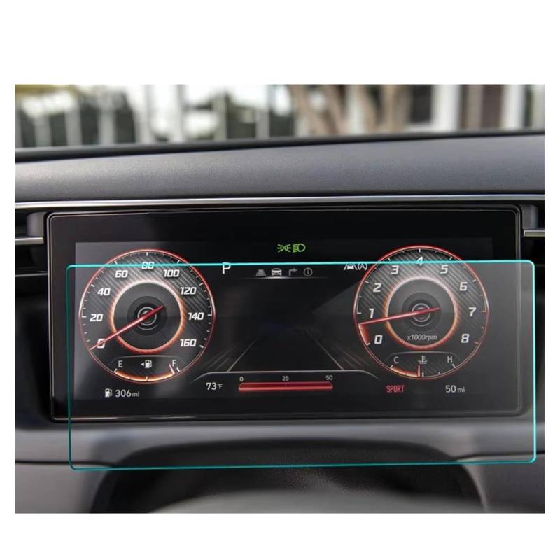 Displayschutz-Folie Für Tucson Für NX4 2021 LCD Instrument Panel Bildschirm Auto Innen Gehärtetem Glas Schutz Film Screen Protector Navigation Schutzfolie von BWVMVB