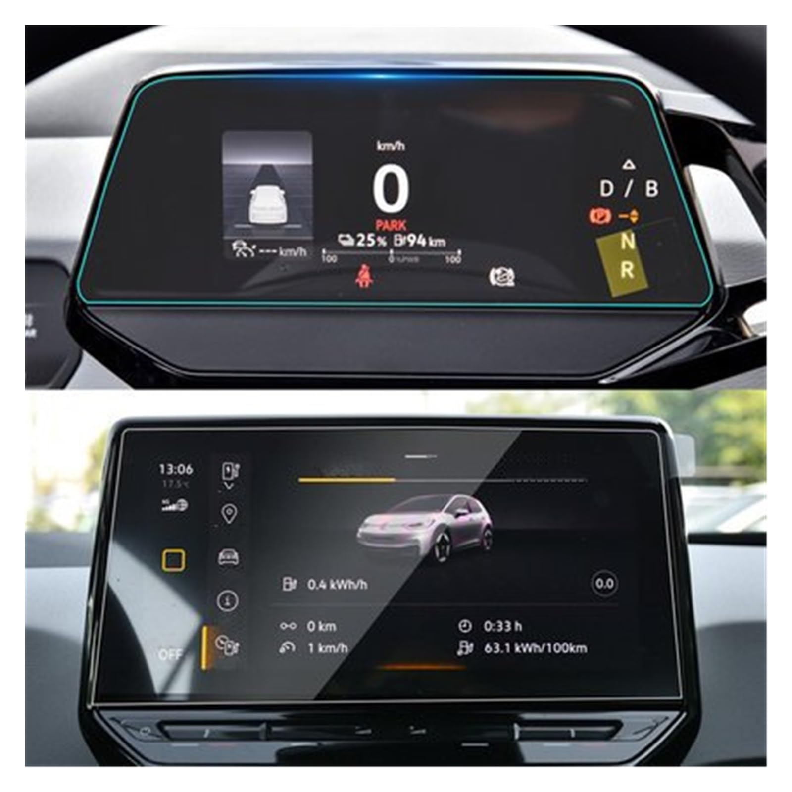 Displayschutz-Folie Für VW Für ID.3 2020 2021 Auto GPS Navigation Armaturenbrett Bildschirm Gehärtetem Glas Schutz Film Auto Innen Aufkleber Accessori Navigation Schutzfolie von BWVMVB