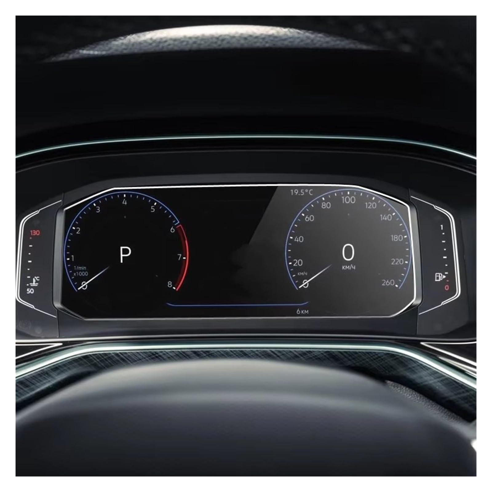 Displayschutz-Folie Für VW Für Polo Für Liftback 2020 Instrument Anti Scratch Film Gehärtetem Glas Displayschutzfolie Dashboard Bildschirm Armaturenbrett Navigation Schutzfolie von BWVMVB