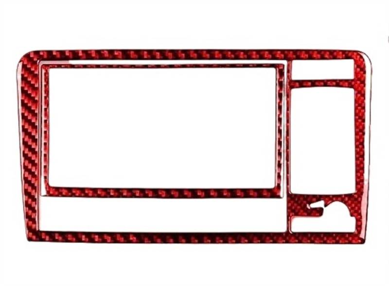 Interieurleisten Für A3 S3 8P 2006 2007 Zentrale AC Radio CD Navigation Panel Set Trim Abdeckung Auto Innen Aufkleber Auto Interior(Red A) von BWVMVB