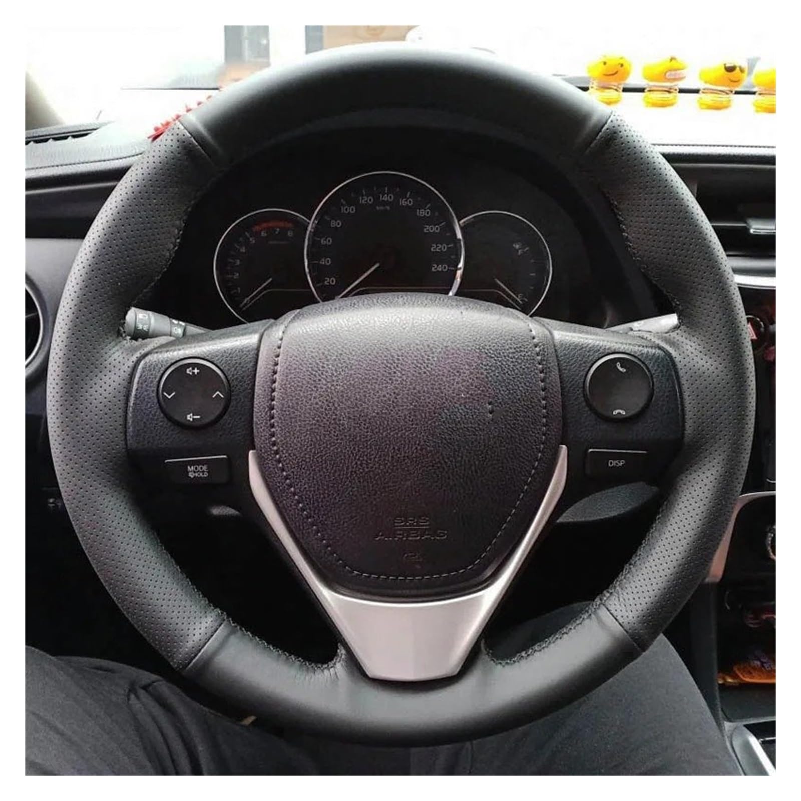 Lenkradbezug Auto-Lenkradabdeckung Für Toyota Für RAV4 2013 2014 2015 2016–2019 Für Corolla 2014 2015 2016–2019 Für Auris 2013–2016 Für Scion Für IM 2016 Lenkradabdeckung(Red Thread) von BWVMVB