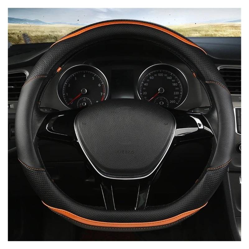 Lenkradbezug D Form Auto Lenkrad Abdeckung Leder Für Suzuki Für Swift 2017 2018 2019 2020 Lenkrad Schutz Abdeckung Lenkradabdeckung(D Shape Orange) von BWVMVB