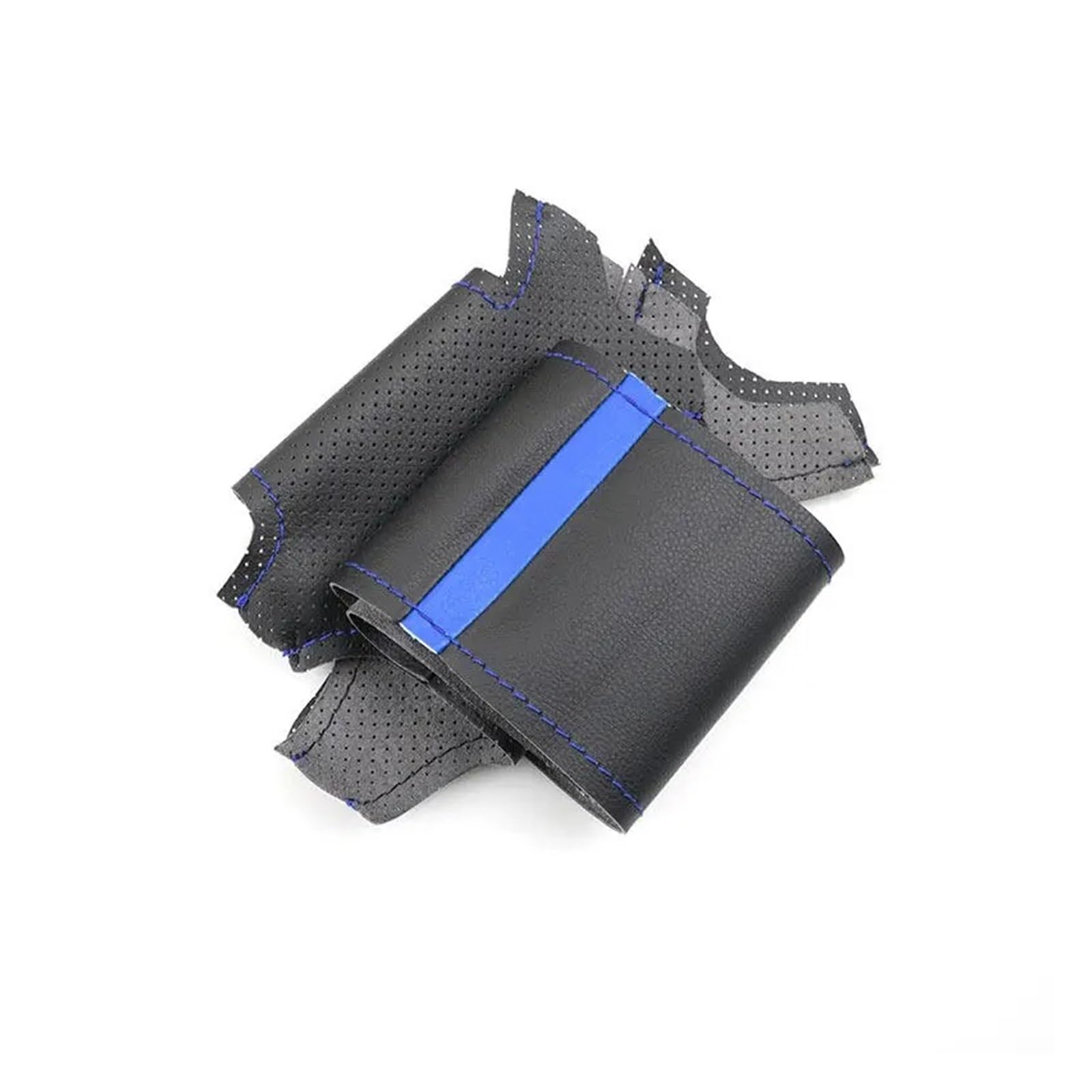 Lenkradbezug Für Land Für Rover Für Discovery 3 2004-2009 Alt Für Range Für Rover Sport 2005-2008 Perforierte Leder Auto Innen Lenkrad Abdeckung Trim Lenkradabdeckung(Blue line-Blue) von BWVMVB