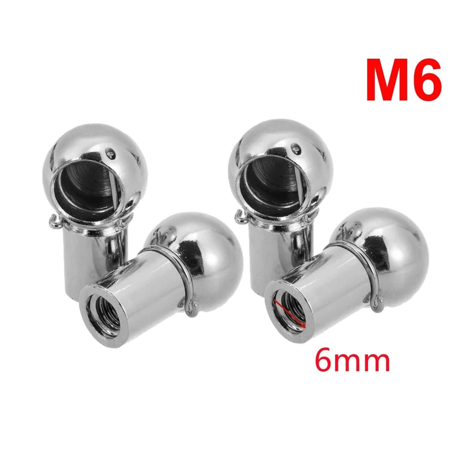 Motorhauben Gasfeder 4Pcs M6 M8 Gas Strut Rod End Fitting Ball Pin Stecker Joint Ventil Frühling Halter Universal Für Auto Boot Vorne Motorhaube Stamm Hause Gasfeder Motorhauben(A) von BWVMVB