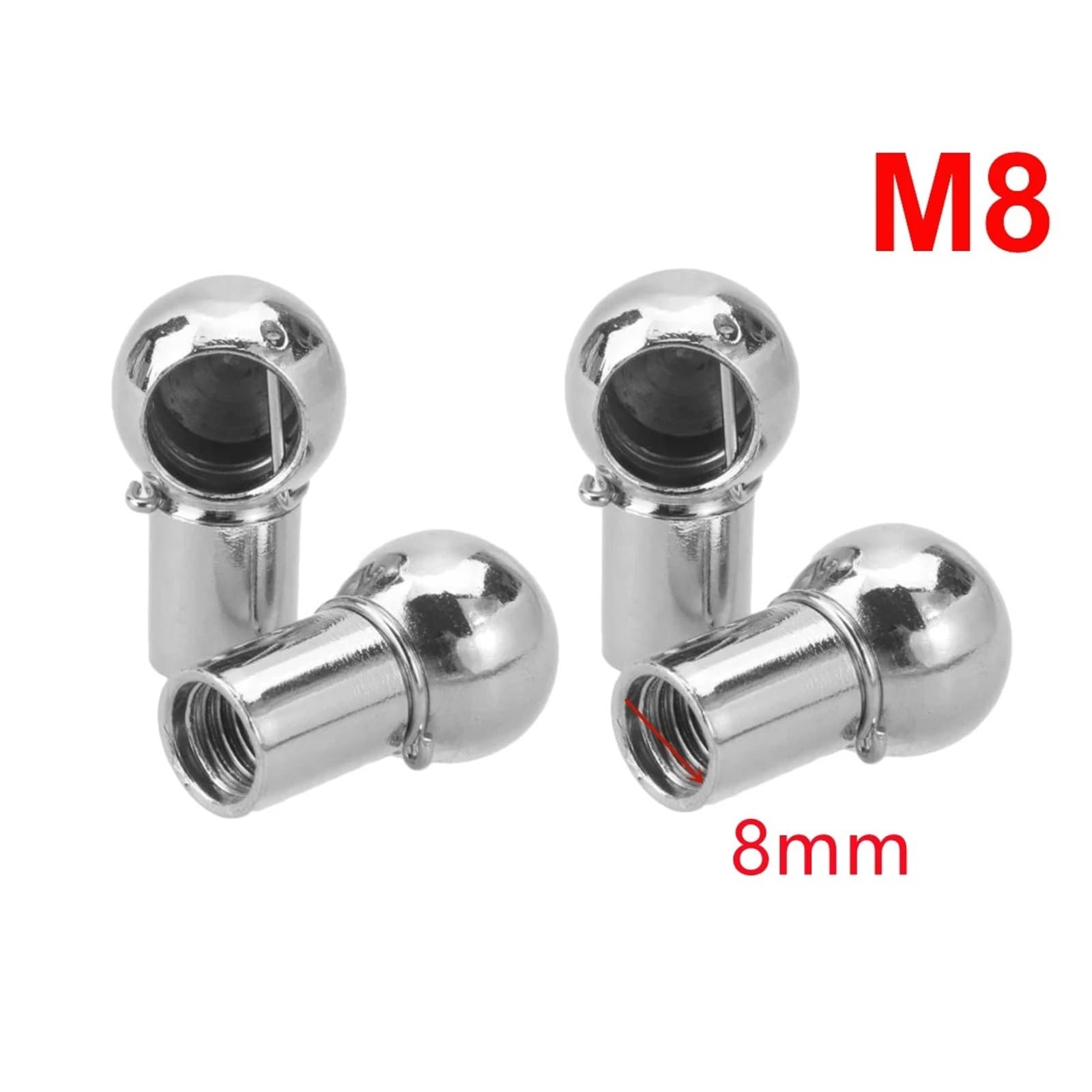 Motorhauben Gasfeder 4Pcs M6 M8 Gas Strut Rod End Fitting Ball Pin Stecker Joint Ventil Frühling Halter Universal Für Auto Boot Vorne Motorhaube Stamm Hause Gasfeder Motorhauben(B) von BWVMVB