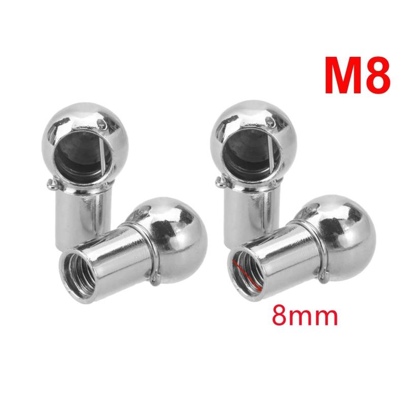 Motorhauben Gasfeder 4Pcs M6 M8 Gas Strut Rod End Fitting Ball Pin Stecker Joint Ventil Frühling Halter Universal Für Auto Boot Vorne Motorhaube Stamm Hause Gasfeder Motorhauben(B) von BWVMVB