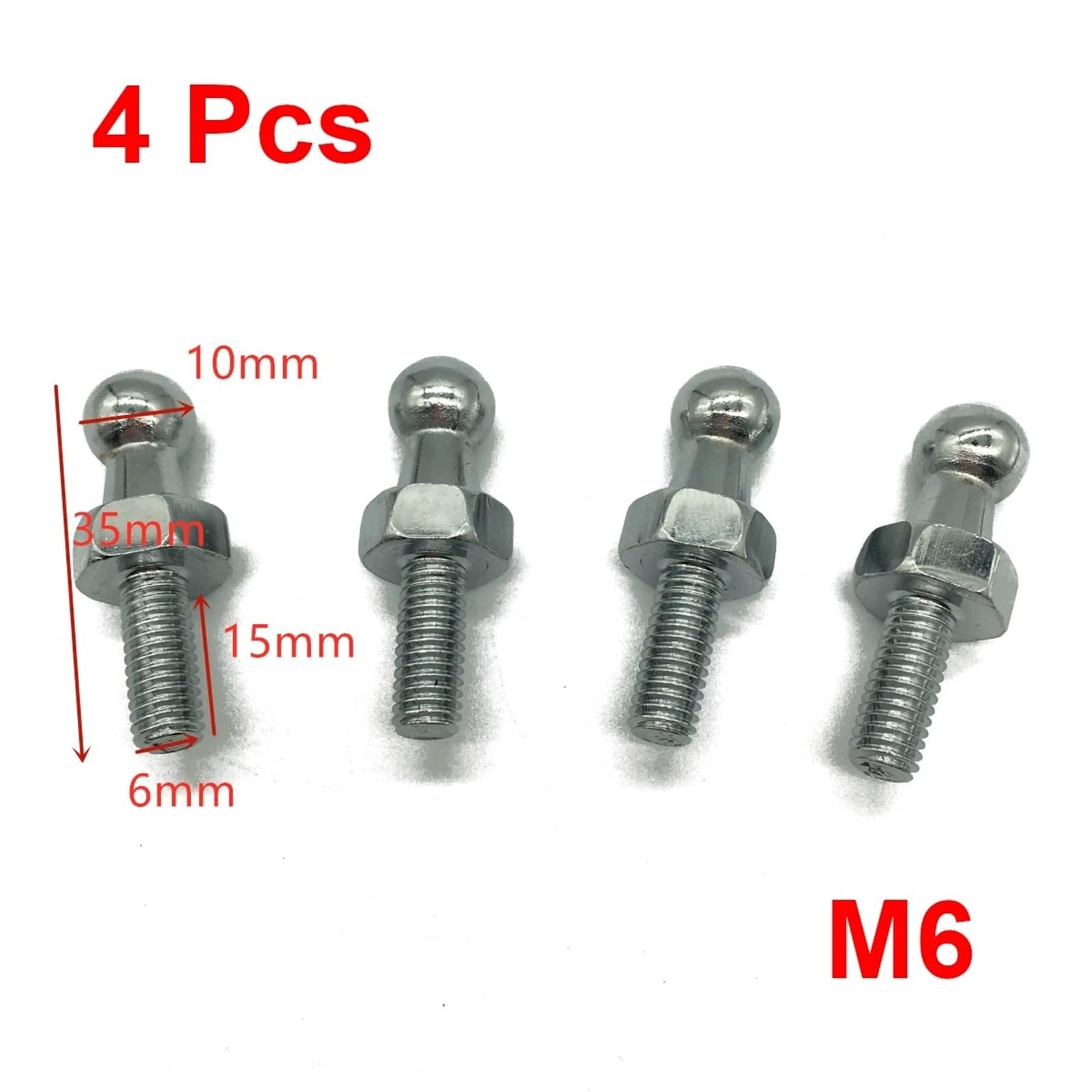 Motorhauben Gasfeder 4Pcs M6 M8 Gas Strut Rod End Fitting Ball Pin Stecker Joint Ventil Frühling Halter Universal Für Auto Boot Vorne Motorhaube Stamm Hause Gasfeder Motorhauben(C) von BWVMVB