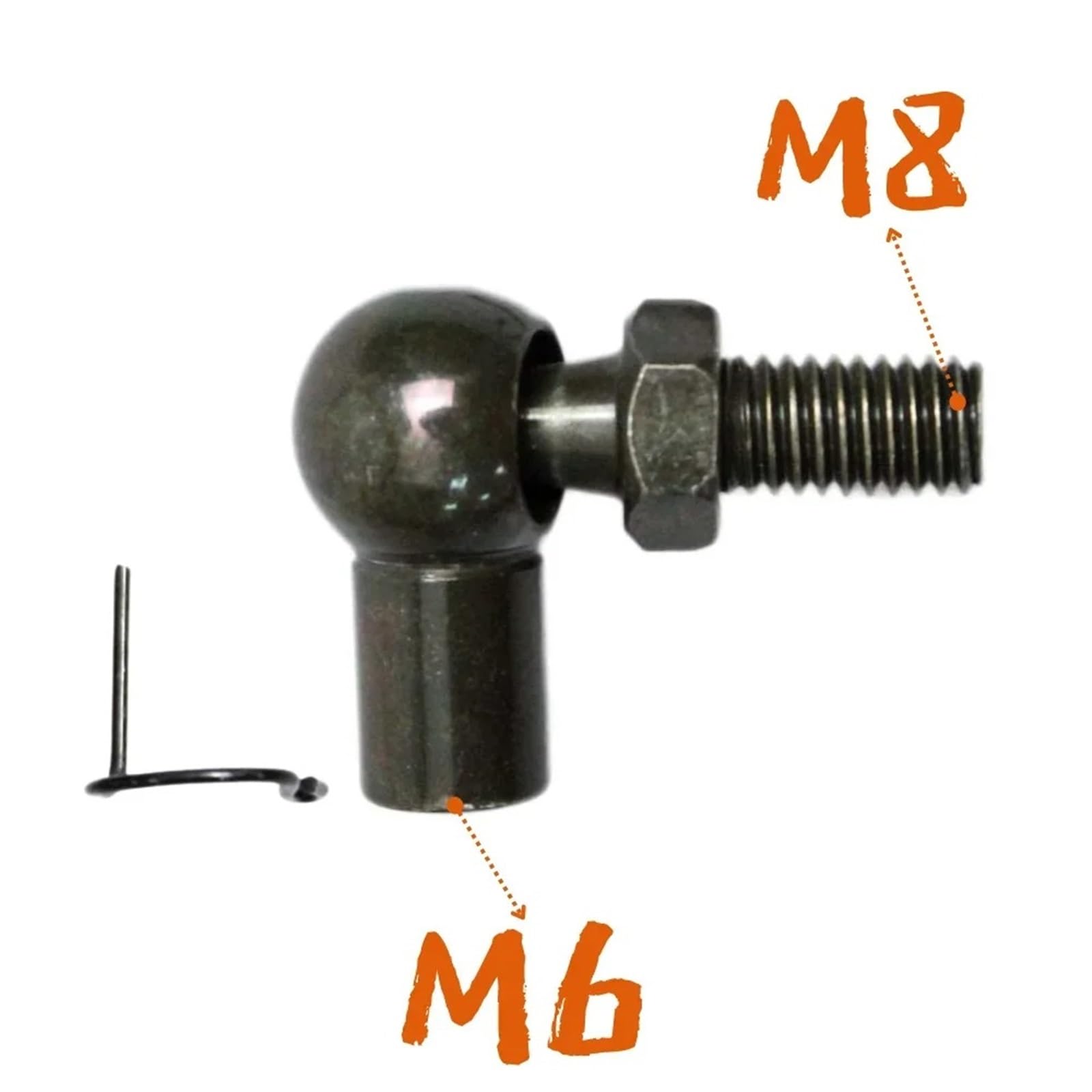 Motorhauben Gasfeder Menge (4) M6/M8-Innengewinde 10 Mm Gasfeder Hubstütze Kugelbolzen Sockel Gelenk Lager Endstück Anschlüsse Ersatz Gasfeder Motorhauben(Male M8 Female M6) von BWVMVB