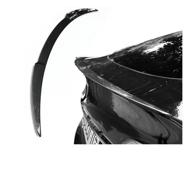 Spoiler Flügel Für Tesla Für Modell Y 2019 2020 2021 2022 Hinten Stamm Deckel Boot Lip Spoiler Flügel Carbon Matt Schwarz Ducktail Tuning Zubehör Styling Teil Heckspoiler Flügel(Glossy Carbon) von BWVMVB