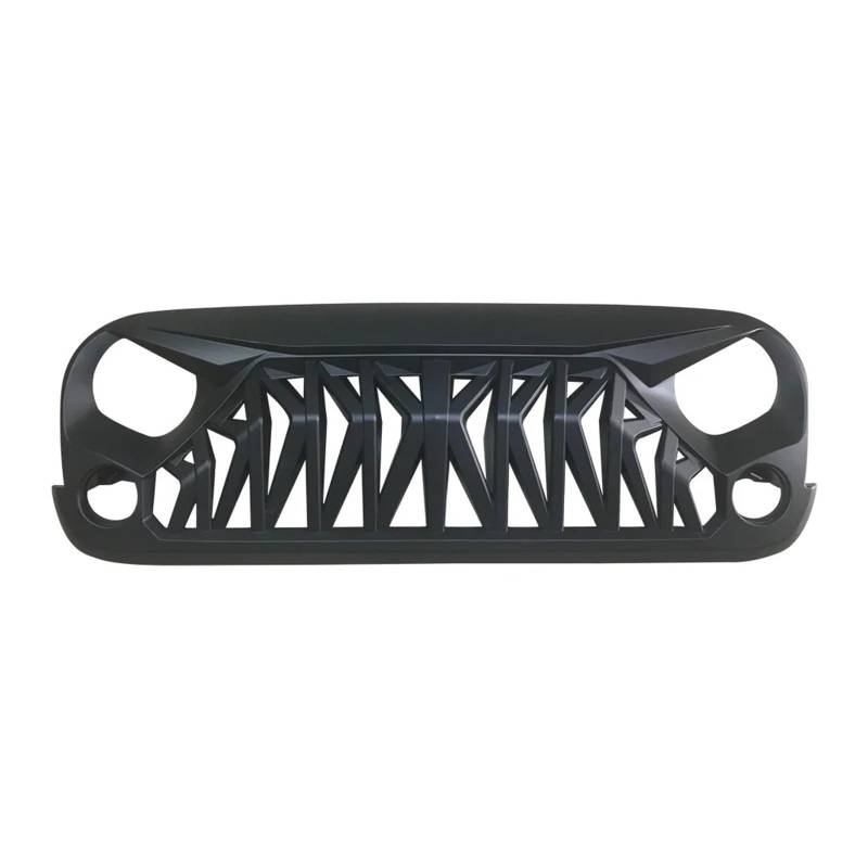 Waben Gitter Kühler Grill Angry Style Grille Auto Frontstoßstange Grill Mesh Grill Racing Grills Für Jeep Für Wrangler Für JK 07+ Kapuze Kühlergrill von BWVMVB