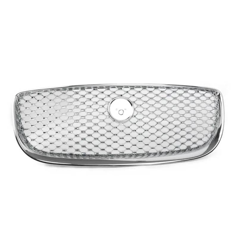 Waben Gitter Kühler Grill Auto Front Stoßstange Oberen Mitte Grille Racing Gitter ABS Kühler Mesh Grill Schutz Abdeckung Für Jaguar Für XJ 2016 2017 2018 Kapuze Kühlergrill(Silber) von BWVMVB