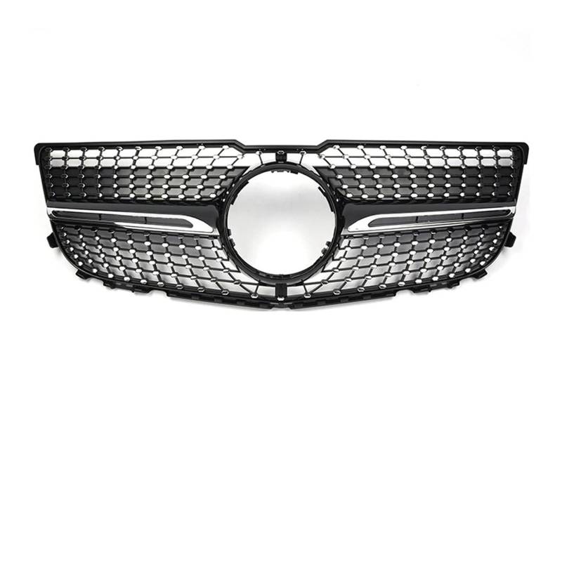 Waben Gitter Kühler Grill Frontstoßstangengrill Für Für Benz Für GLK-Klasse Für X204 Für GLK250 Für GLK300 Für GLK350 Renngitter Im Chrom-Schwarz-Diamanten-Stil Kapuze Kühlergrill(Diamond-Chrome Black von BWVMVB