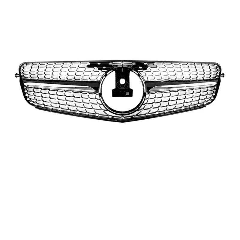 Waben Gitter Kühler Grill Für Für W204 Kühlergrill Für Benz Für C-Klasse Für C204 Für S204 Für C180 Für C200 Für C250 Für C300 Für C350 Frontstoßstange Grille Kapuze Kühlergrill(Diamonds-Black) von BWVMVB