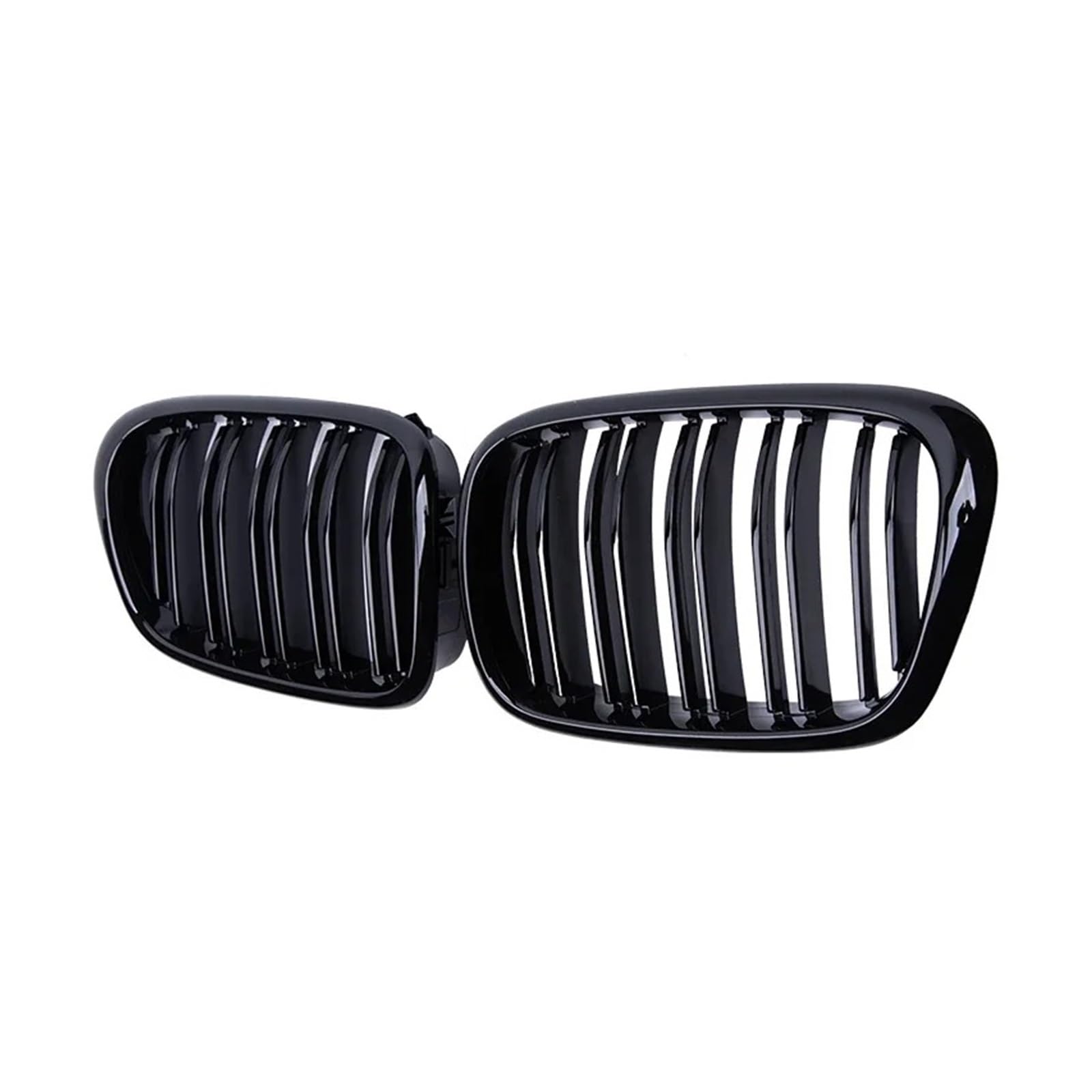 Waben Gitter Kühler Grill Glanz Schwarz Auto Front Stoßstange Haube Niere Racing Grill Dual Lamellen Gitter Für E39 Für 5-Serie 525 528 1999 2000 2001 2002 2003 Zubehör Kapuze Kühlergrill von BWVMVB