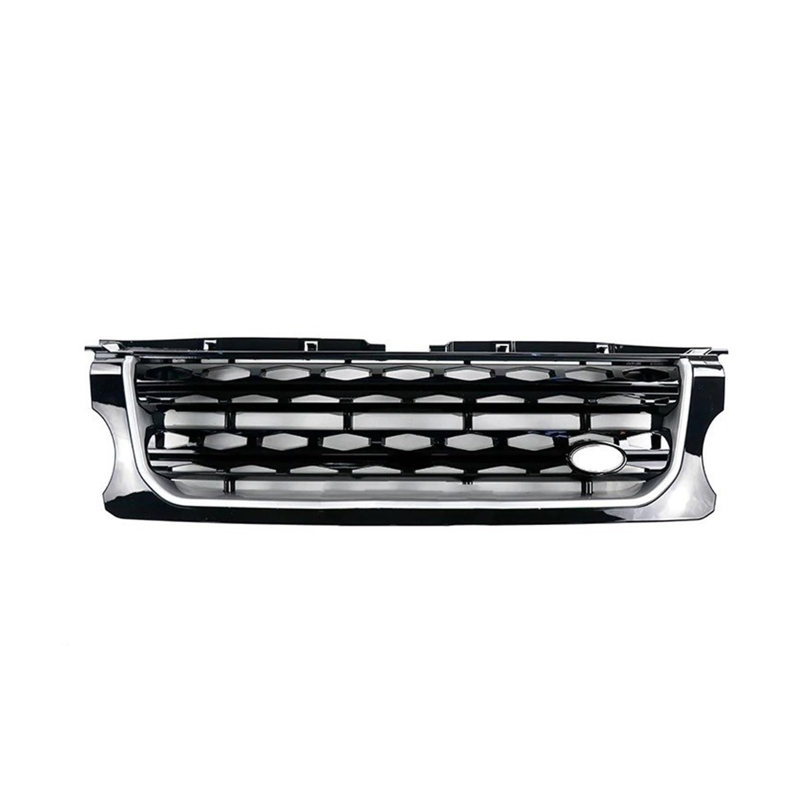 Waben Gitter Kühler Grill Kühlergrill Für Land Für Rover Für Discovery 4 Für LR4 2014 2015 2016 Für L319 Frontstoßstange Mittelplatte Styling Obere Renngrills Autozubehör Kapuze Kühlergrill(Black bars von BWVMVB