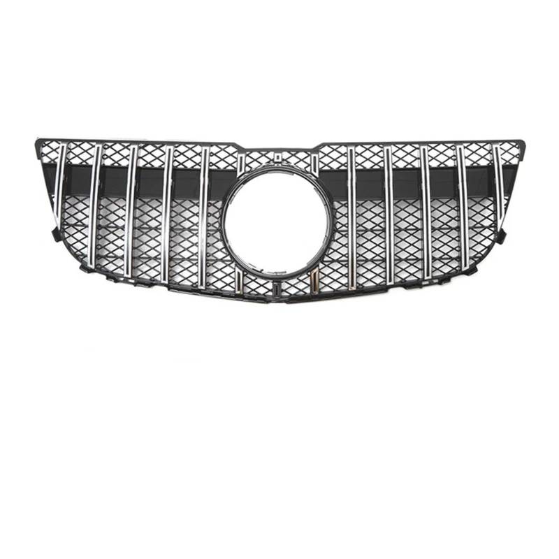 Waben Gitter Kühler Grill Oberer Kühlergrill Für Für Benz Für GLK-Klasse Für X204 2013 2014 2015 Für GLK250 Für GLK300 Für GLK350 Renngitter Im Black Diamonds-Stil Kapuze Kühlergrill(GT-Silver WNet) von BWVMVB