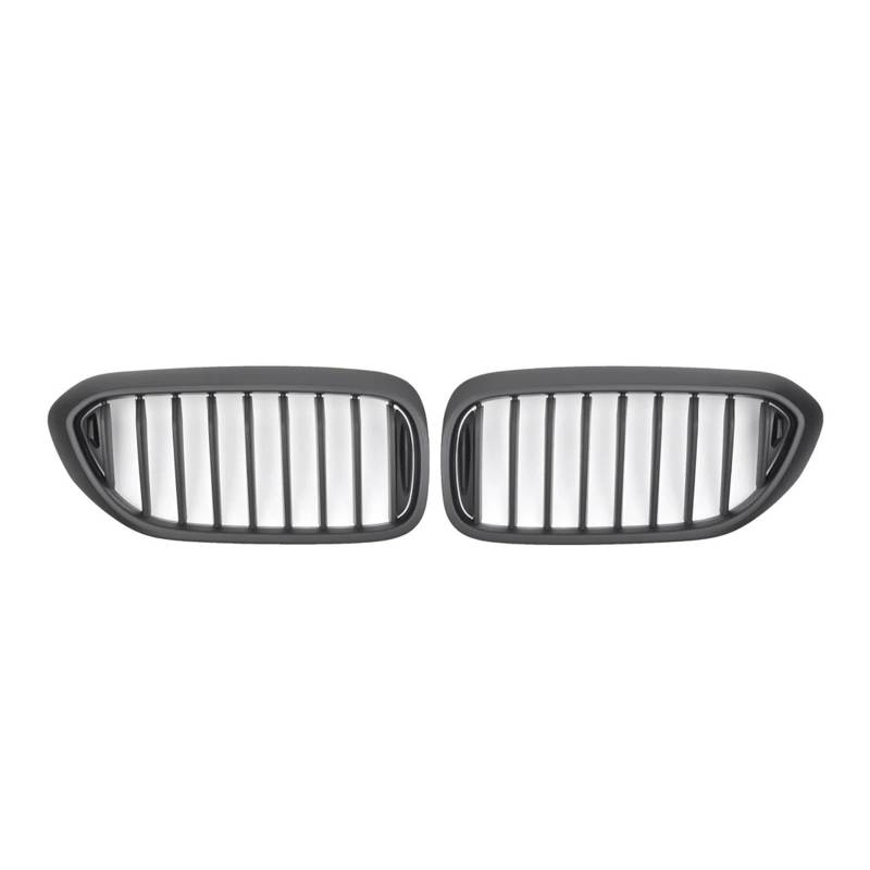 Waben Gitter Kühler Grill Vordere Nierengitter Für 5er-Serie Für G30 Für G31 Für G38 Für 530i Für 540i Für 550i 2017 2018 2019 2020 Diamant-Stil Doppellamellengitter Kapuze Kühlergrill(Single-Matte Bl von BWVMVB