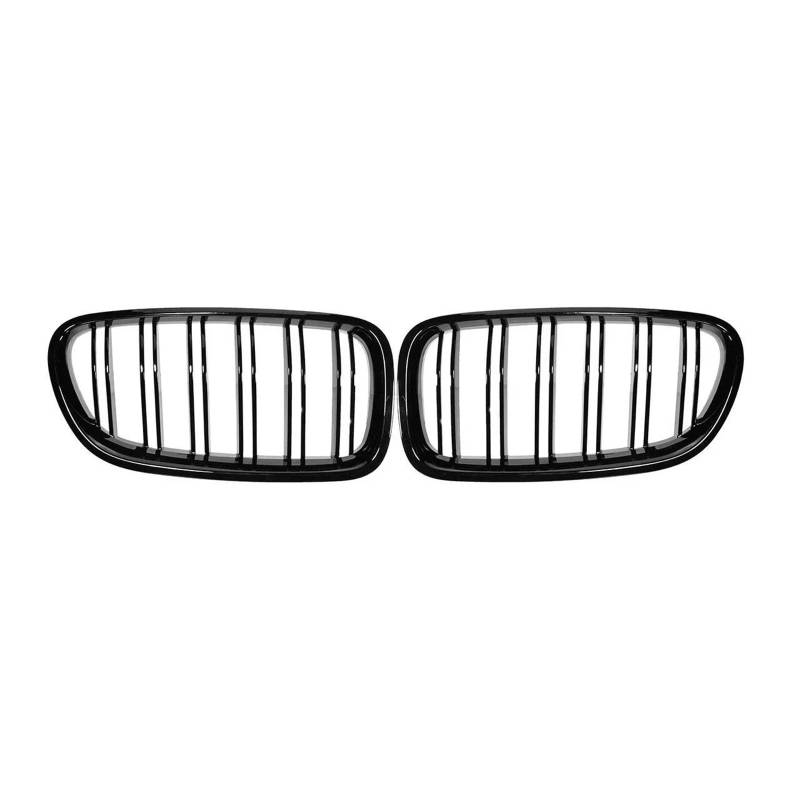 Waben Gitter Kühler Grill Vorderer Nierengrill Für 5er-Serie Für F10 Für F11 Für F18 Für 520d Für 530d Für 540i 2010-2017 Racing Grill Lufteinlassgitter Kapuze Kühlergrill(Glossy Black) von BWVMVB