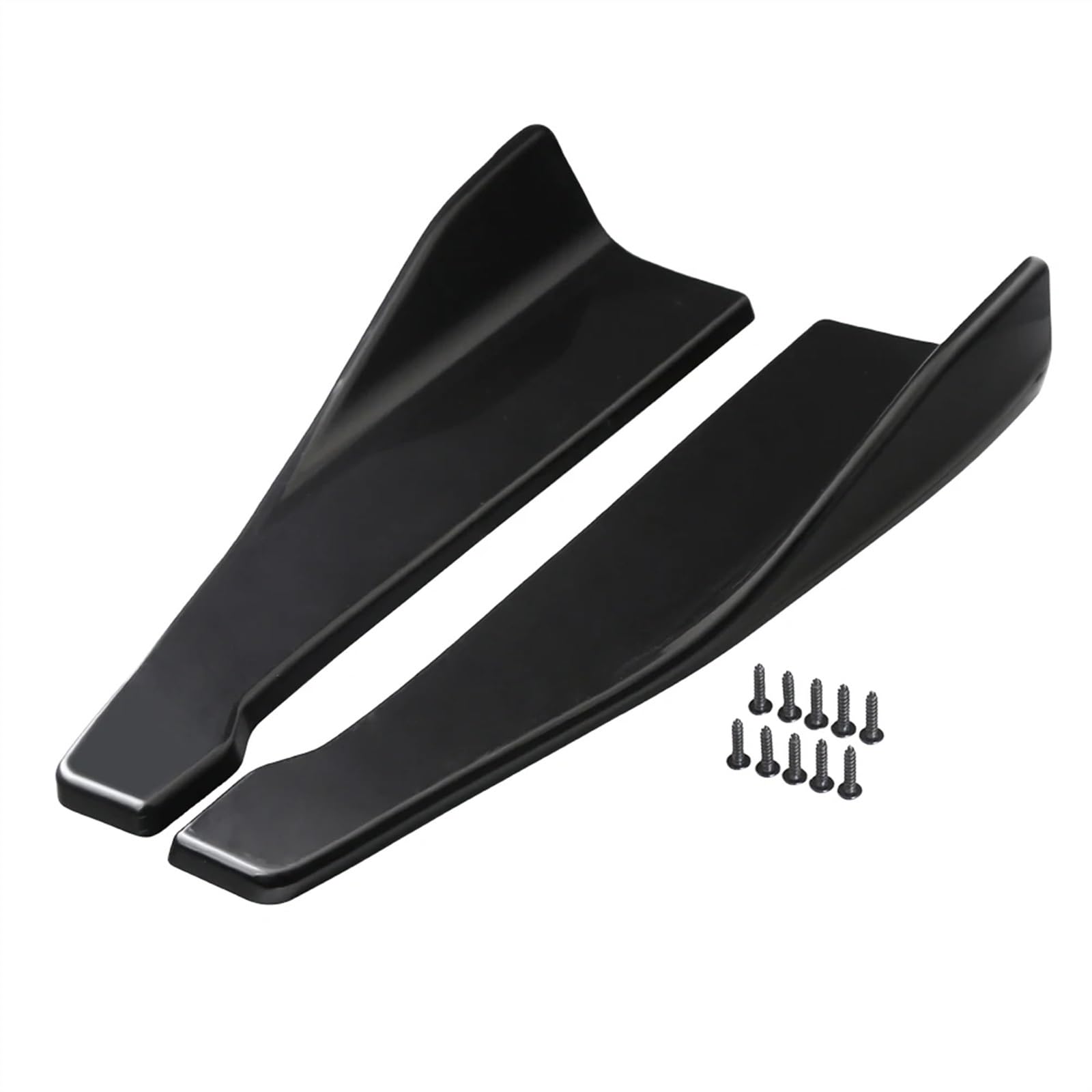 Winglet Diffuser 1 Paar 48CM Auto Hintere Stoßstange Lip Trim Protector Auto Seite Rock Abdeckung Auto Ecke Stoßstange Wachen Universal Auto Seitenschweller(Schwarz) von BWVMVB