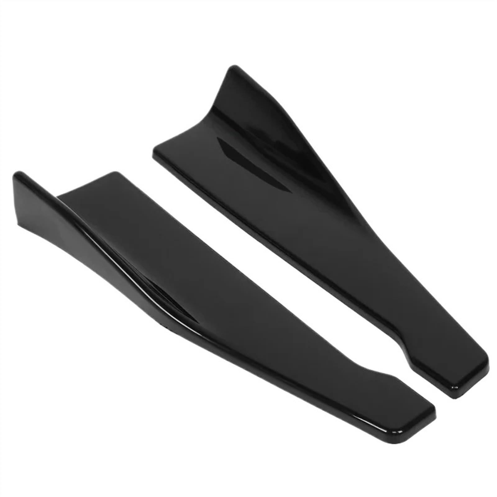 Winglet Diffuser 2 Stücke 48CM Seite Röcke Für Autos Universal Bumper Spoiler Splitter Erweiterungen Für A3 Für A4 Auto Seitenschweller(Glossy Black) von BWVMVB