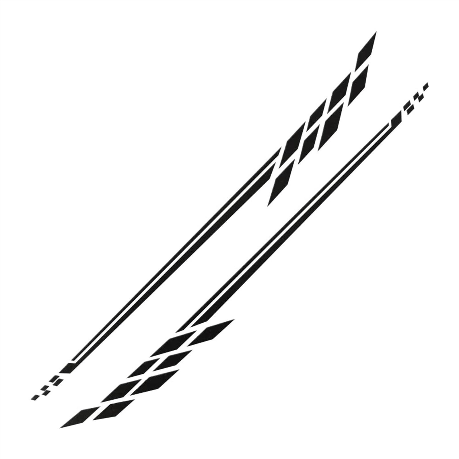 Winglet Diffuser 310 cm X 30 cm, 2 Stück, Universelle Auto-Seiten-Taillenaufkleber, Streifen, Auto-Tuning-Zubehör Auto Seitenschweller(Matt Black) von BWVMVB