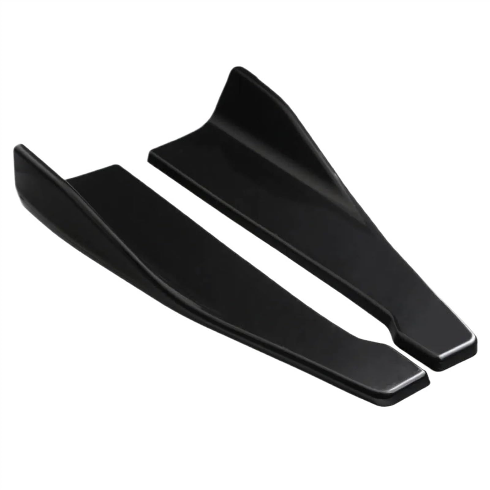 Winglet Diffuser 35 cm 48 cm Universal Spoiler Seitliche Stoßstange Hinten Auto Seite Rock Lip Rocker Flügel Carbon Faser Schutz Zierleisten Auto Seitenschweller(48cm Black) von BWVMVB