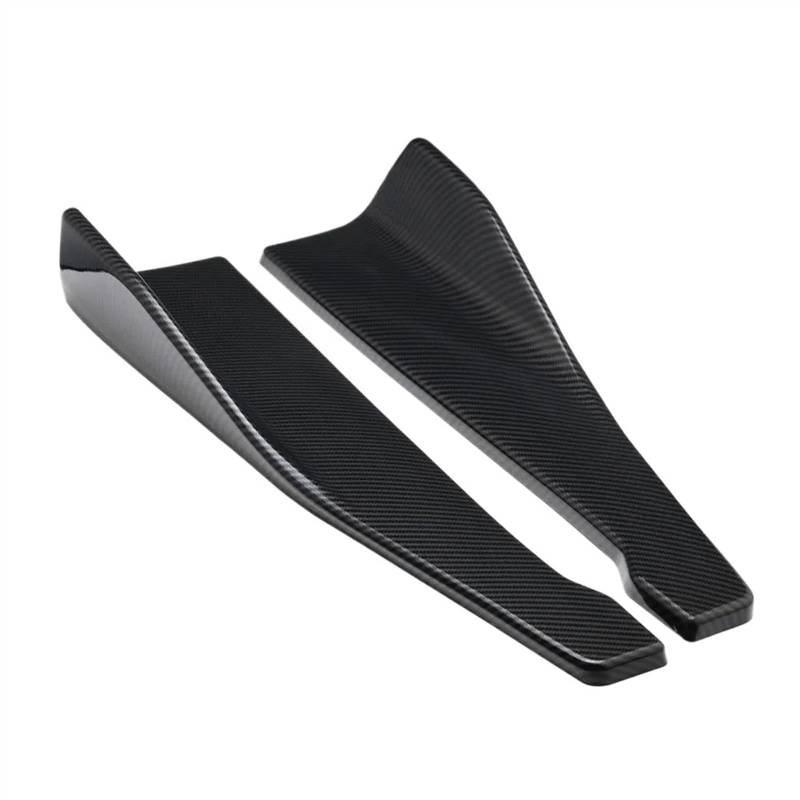 Winglet Diffuser 35 cm 48 cm Universal Spoiler Seitliche Stoßstange Hinten Auto Seite Rock Lip Rocker Flügel Carbon Faser Schutz Zierleisten Auto Seitenschweller(48cm Carbon Fiber) von BWVMVB