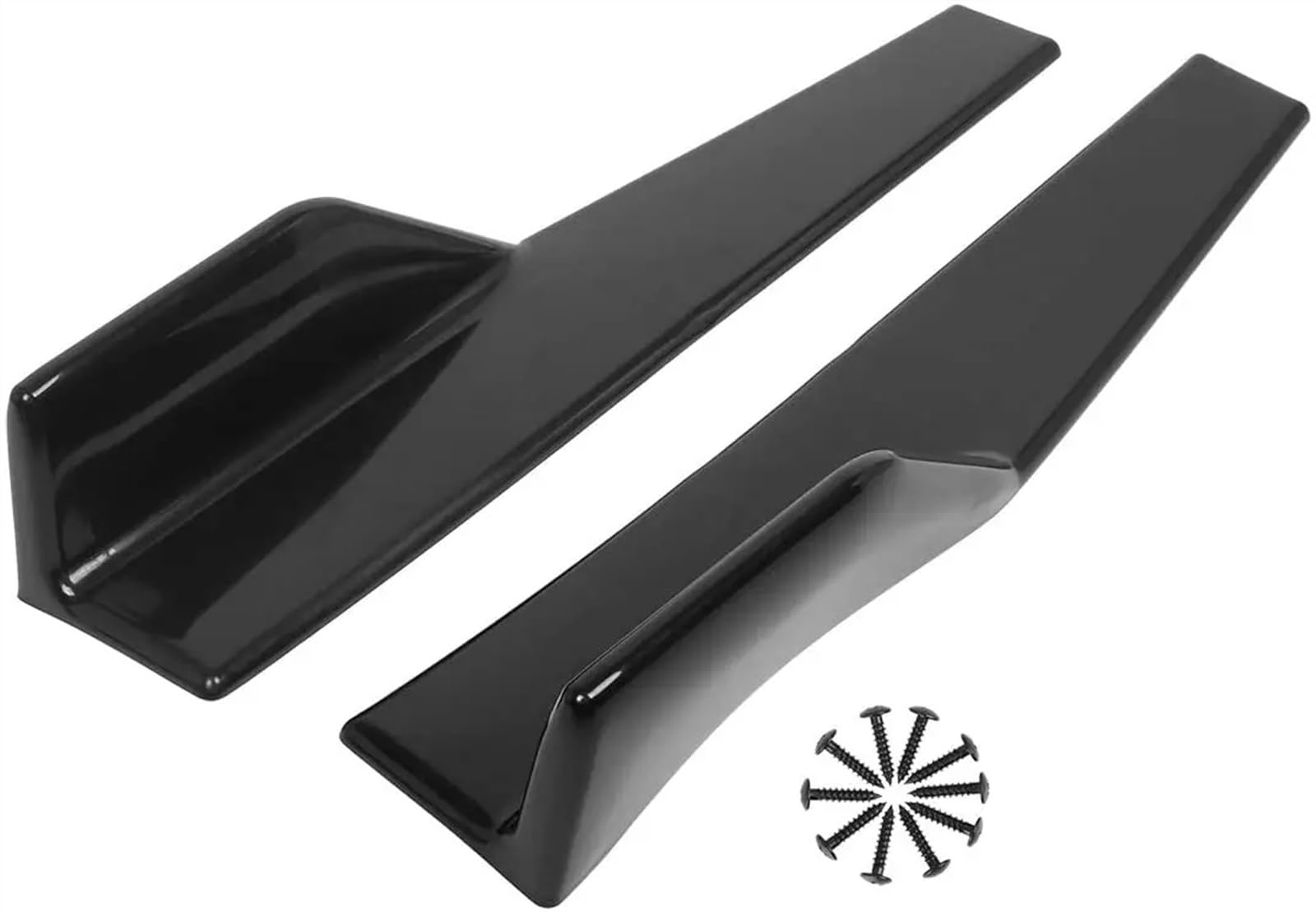 Winglet Diffuser 45 cm Schwarz Carbon Fiber Universal Hinten Seite Rock Winglets Diffusoren Für Auto Für LKW Für SUV Limousine Für Fließheck Auto Seitenschweller(Schwarz) von BWVMVB