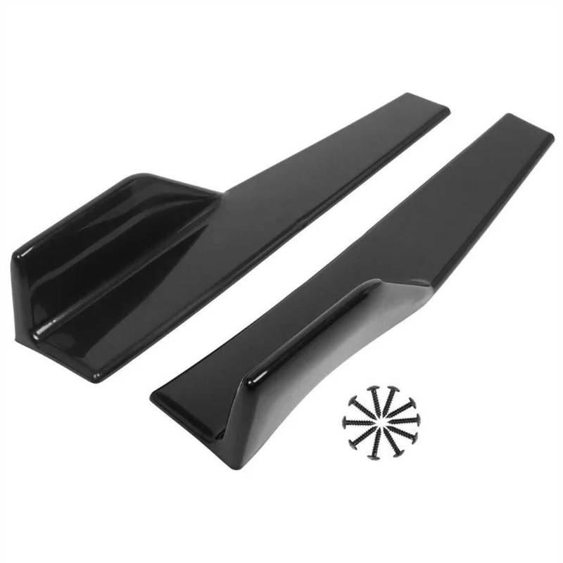 Winglet Diffuser 45cm Für VW Für Arteon Für CC 2017 2018 2019 2020 Seitenschwellerverlängerung Kotflügelschutz Body Kit Spoiler Trim Auto Seitenschweller(Schwarz) von BWVMVB