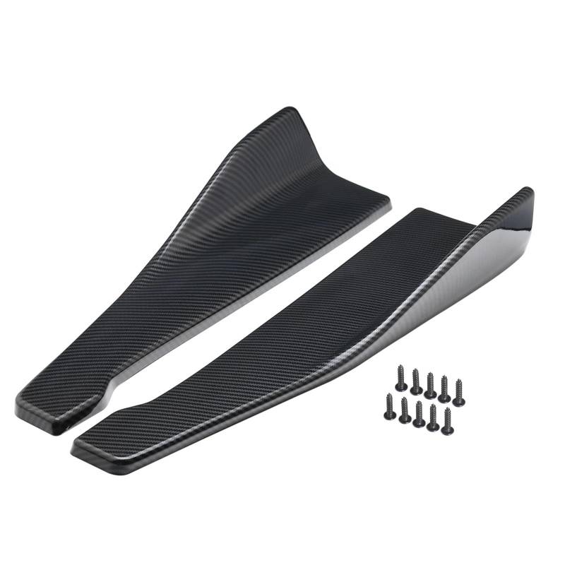 Winglet Diffuser Universal 48CM Länge Auto Seite Rock Bumper Spoiler Splitter Protector Scratch Für E90 Zubehör Auto Seitenschweller(Carbon) von BWVMVB