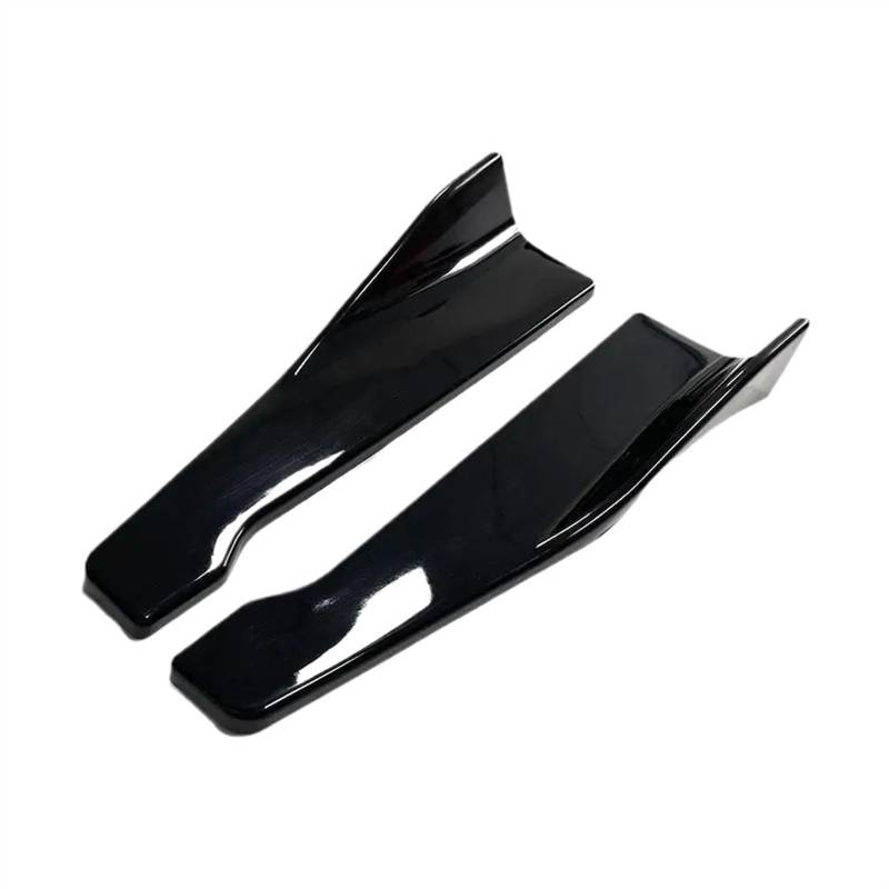 Winglet Diffuser Universal 48CM Länge Auto Seitenschweller Heckspoilerlippe Splitter Winglet Schürzen Schutz Kratzer Kfz-Zubehör Für Ford Auto Seitenschweller(Bright Black) von BWVMVB