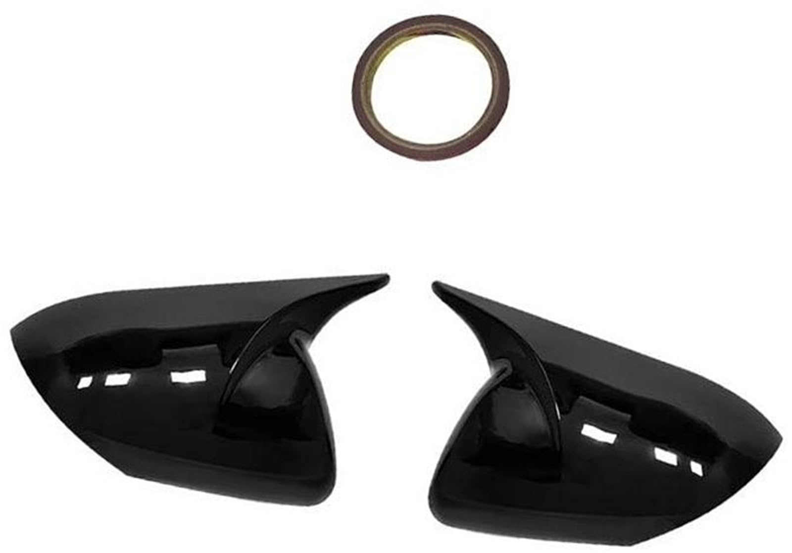 1 Paar, for Mazda, 3 Axela BL 2.0 2009 2010 2011 2012 2013 Auto-Außentür-Außenspiegel-Abdeckkappe Rückspiegelgehäuse Außenspiegelgehäuse(BLACK Bright black) von BWZJS