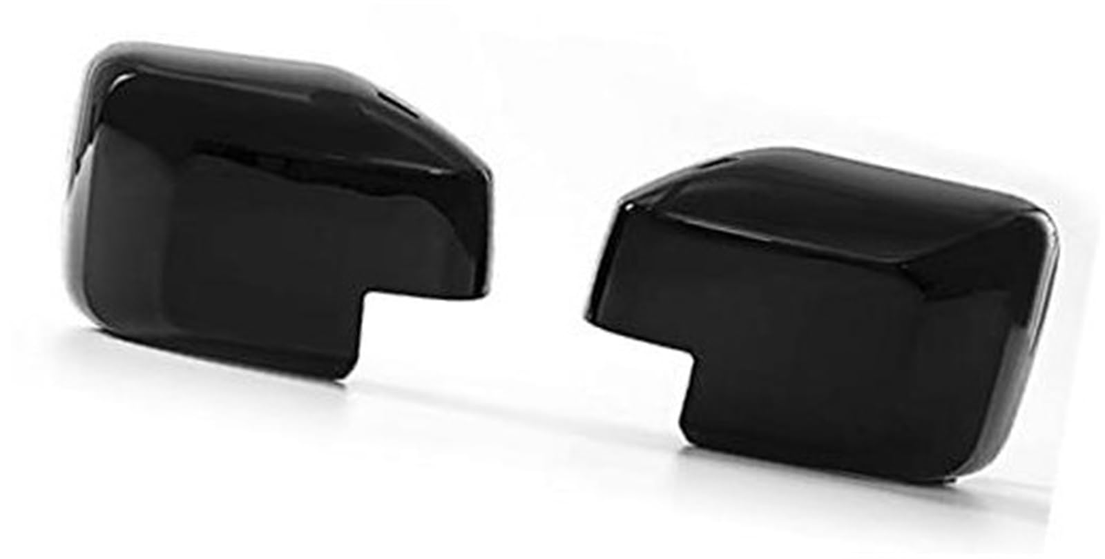 1 Paar Carbon Look Auto Seitenflügel Rückspiegel Abdeckung Schutzkappenverkleidung, for Ford, Bronco 2021 2022 Dekoration Außenspiegelgehäuse(BLACK Glossy Black) von BWZJS