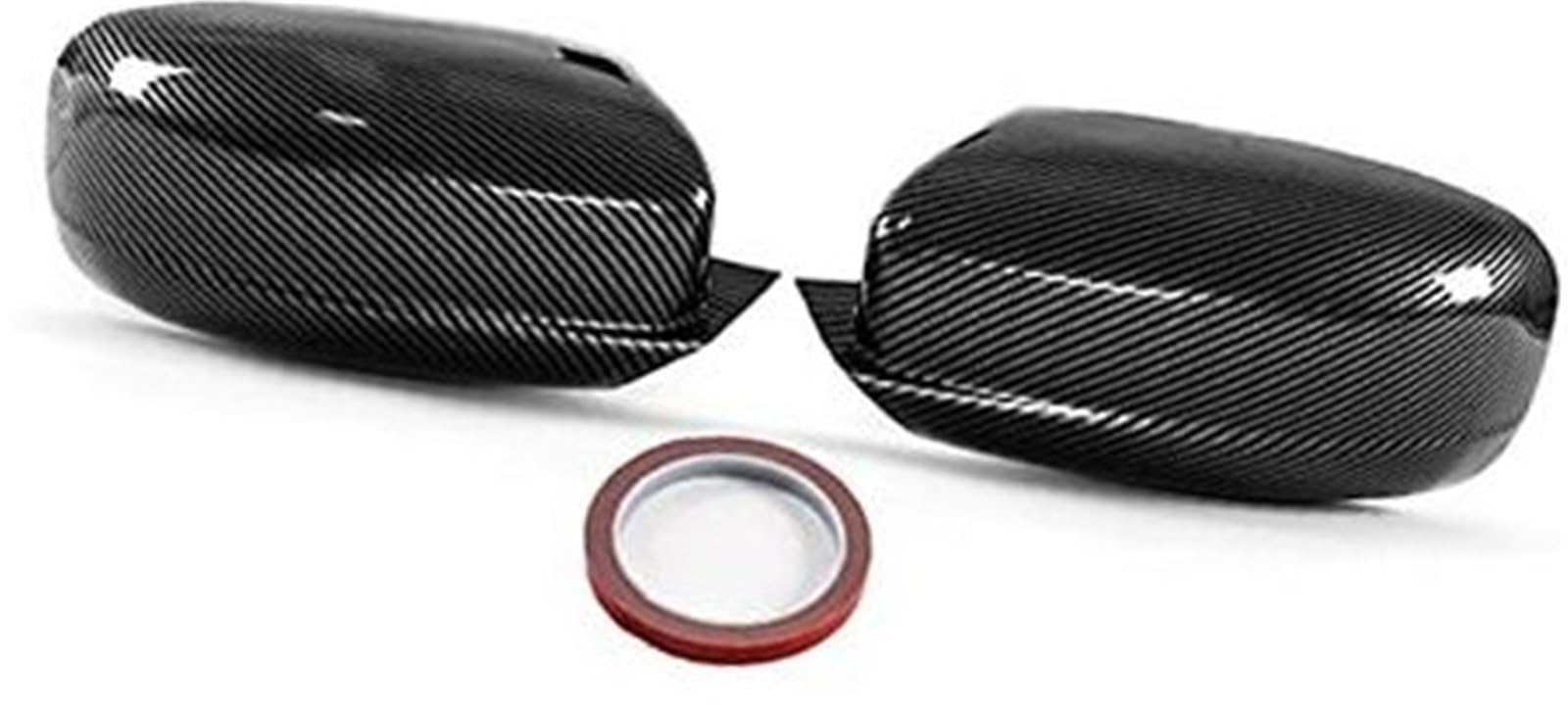 1 Paar Flügelseitenspiegelkappen Rückspiegelabdeckung Dekorgehäuse Autoaußenzubehör, for DODGE, Ladegerät 2011–2022 Außenspiegelgehäuse(BLACK Carbon Fiber) von BWZJS