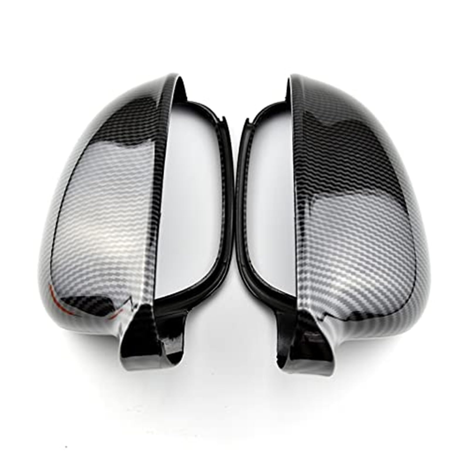 1 Paar Rückspiegelgehäusekappen, for VW, for Golf, 5 MK5, for Jetta, 2006–2011, Kohlefaser-Seitenspiegelabdeckung, Autozubehör, Ersatzabdeckungen Außenspiegelgehäuse(BLACK Carbon Look black) von BWZJS