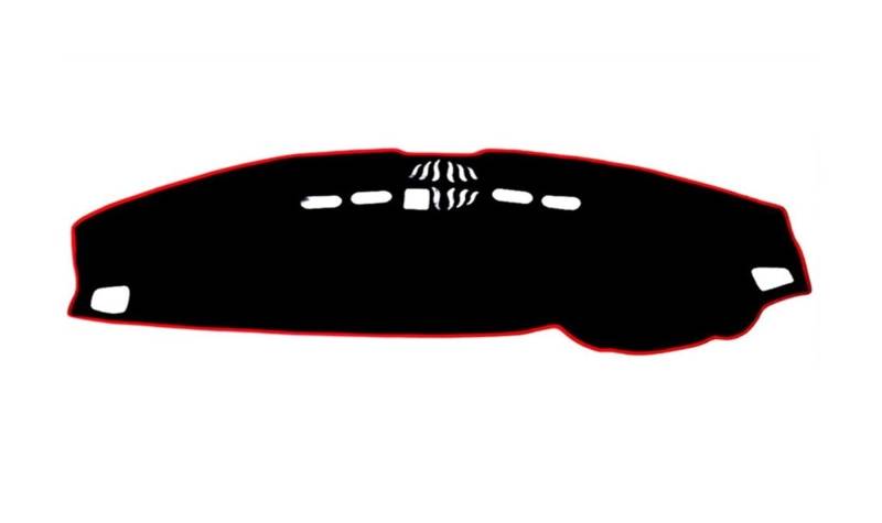 Auto Armaturenbrett Matte Abdeckung Pad Dashmat Dash Sonnenschutz Instrument Teppich, for Land Rover, Discovery 3, for, Sport Discovery 4 Auto-Armaturenbrettschutz(Black(Red Edge)) von BWZJS