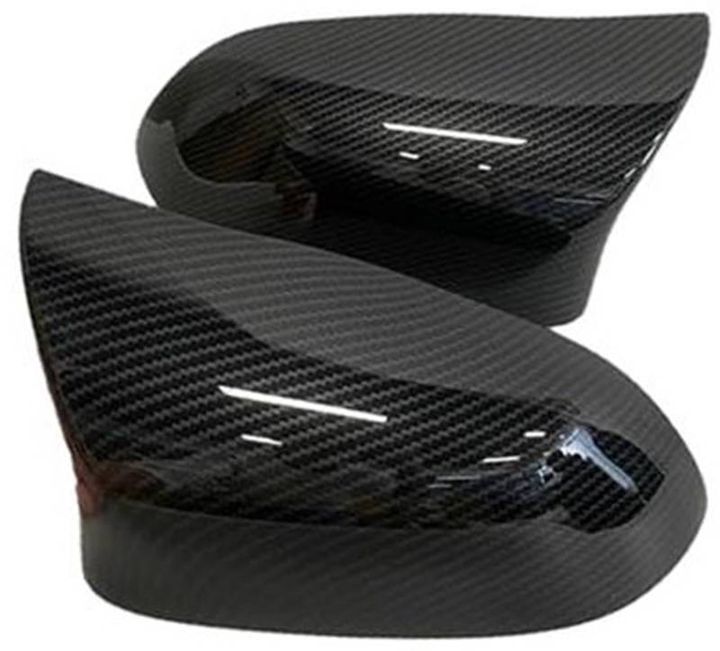 Auto Auto Rückansicht Seitenspiegel Abdeckung Trim, for, F25 X3 F26 X4 F15 X5 F16 X6 2014 2015-2018 Bright Black Carbon Fiber Style Außenspiegelgehäuse(BLACK Carbon fiber pattern) von BWZJS