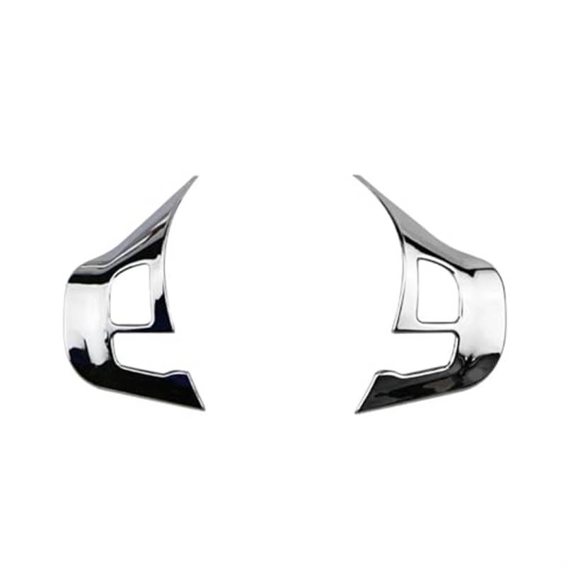 Auto Chrom Lenkrad Dekoration Zierleiste Aufkleber, for Peugeot, 208 GTI 2008 308 2014-2017 Zubehör Lenkradaufkleber(Glossy 2 pcs) von BWZJS