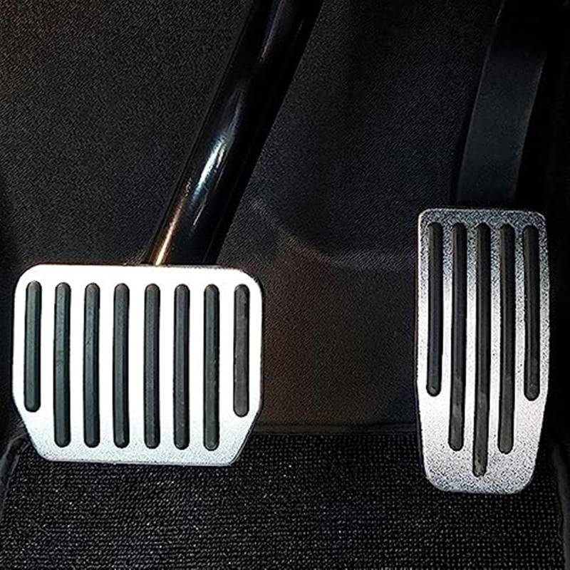 Auto-Fußpedalauflagen, for Tesla, for Modell, 3 Y 2021 2022 Zubehör Aluminiumlegierung Gaspedal Bremspedal Auto-Fußpedalabdeckung Bremspedalabdeckung(Black MY-SET) von BWZJS