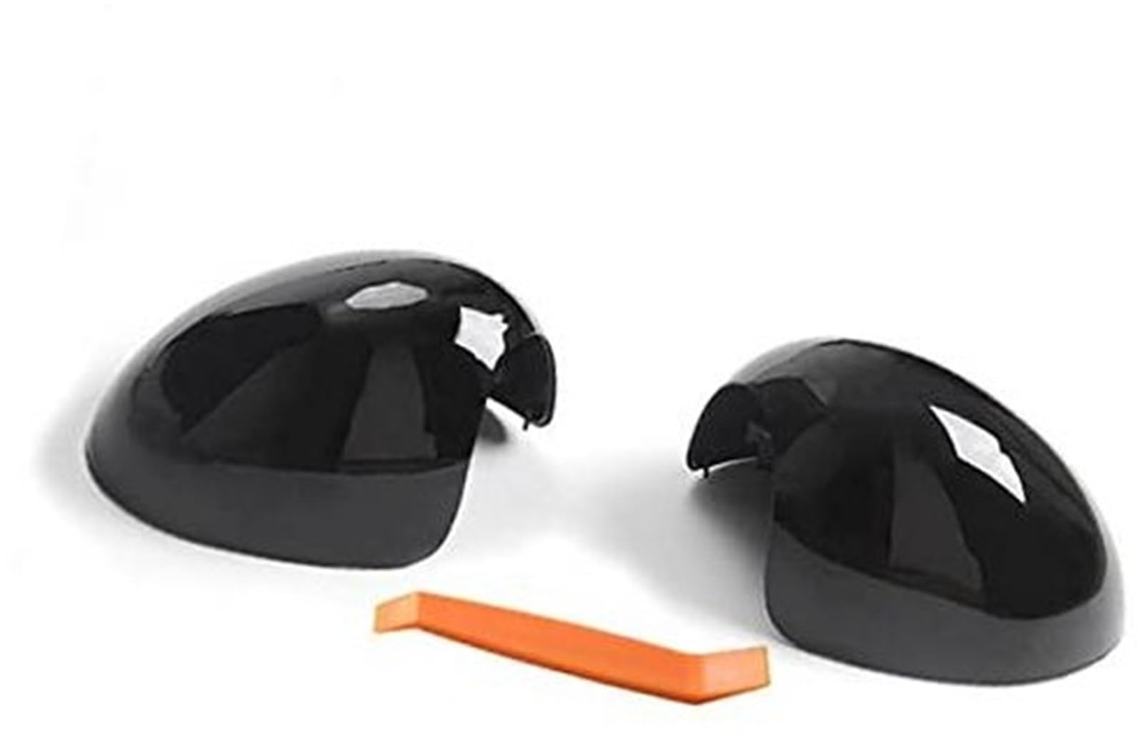 Auto-Seiten-Rückspiegelabdeckung, manuell klappbare Spiegelkappe, for, for MINI, R55 R56 R57 R58 R59 R60 R61 2007–2016 Außenspiegelgehäuse(BLACK Glossy Black) von BWZJS