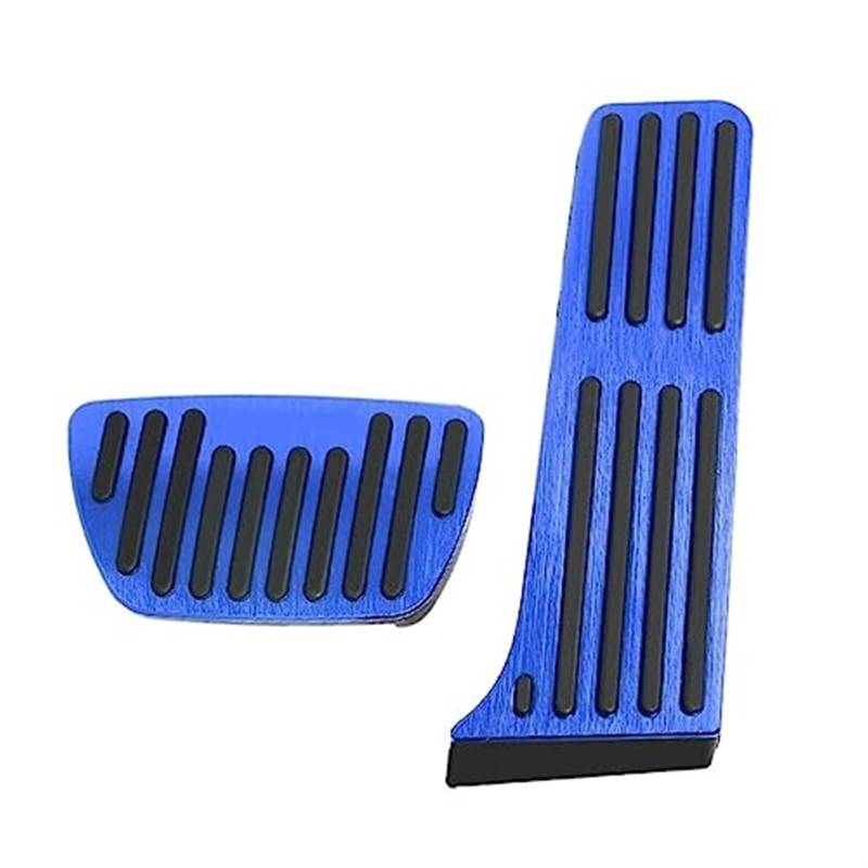 Autofußpedale, for Toyota, Harrier IV XU80 2020 2021 2022 Gaspedal Gas Kraftstoff Bremspedal Ruhepedale Pad Matte Abdeckung Zubehör Bremspedalabdeckung(Black 2PCS Blue) von BWZJS