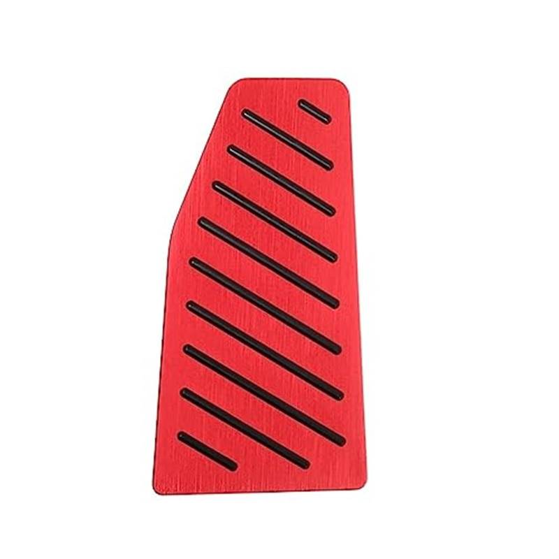 Autofußpedale, for Toyota, Harrier IV XU80 2020 2021 2022 Gaspedal Gas Kraftstoff Bremspedal Ruhepedale Pad Matte Abdeckung Zubehör Bremspedalabdeckung(Black FOOTREST RED) von BWZJS