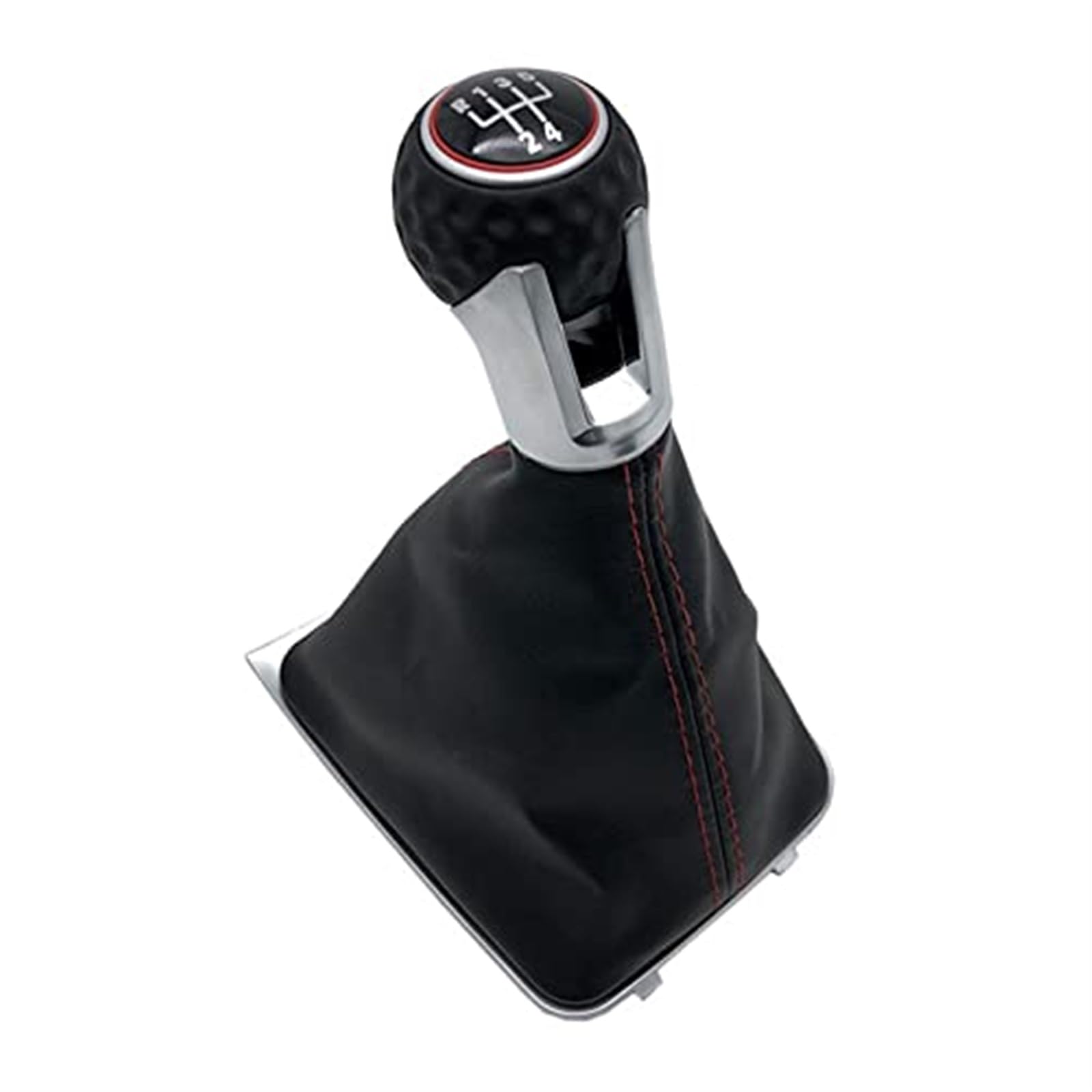 BWZJS Manueller Schalthebel, for VW, 7 A7 MK7 for GTI for GTD 2013-2018 Schalthebelhebelknauf mit Lederkofferraumabdeckung Auto-Schalthebel(Black 5 Speed Case B) von BWZJS