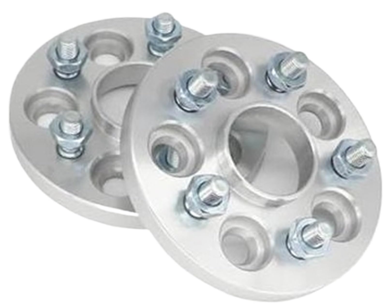 Distanzscheiben, 2 Stück, 38 mm, 44 mm, Pcd 5 x 100 CB, 56,1 mm, Distanzscheiben-Adapter, 5 Lug-Aluminium-Rad-Distanzstücke, Auto-Felgen-Zubehör, Rad-Distanzstücke Spurverbreiterung aus Aluminium(BLAC von BWZJS