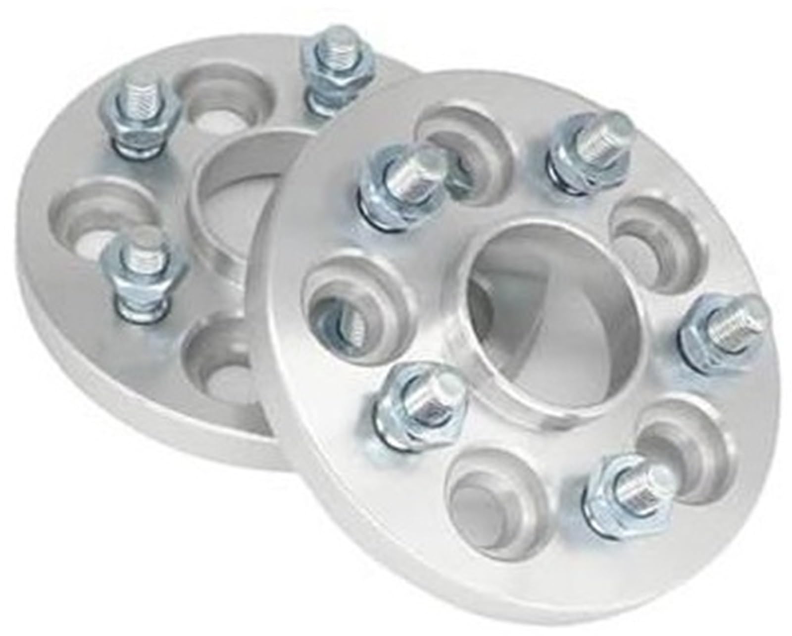 Distanzscheiben, 2 Stück, 38 mm, 44 mm, Pcd 5 x 100 CB, 56,1 mm, Distanzscheiben-Adapter, 5 Lug-Aluminium-Rad-Distanzstücke, Auto-Felgen-Zubehör, Rad-Distanzstücke Spurverbreiterung aus Aluminium(BLAC von BWZJS