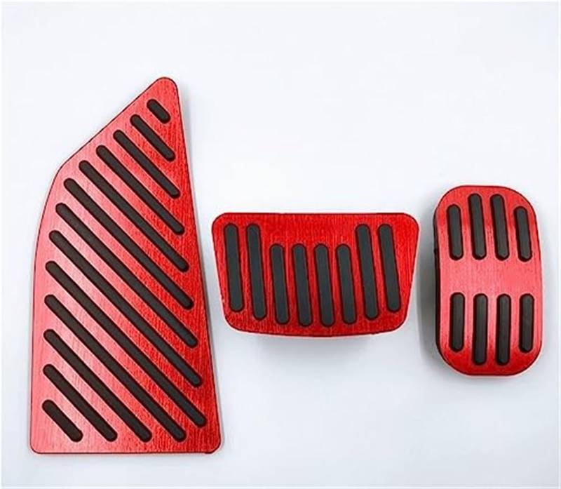 For Toyota, for Corolla, E210 12. 2019 2020 2021 2022 Autopedale Pads Gaspedal Kraftstoffbremse Fußstütze Pedalplattenabdeckungen Zubehör Fußpedalabdeckung Bremspedalabdeckung(Black AT 3PCS RED) von BWZJS