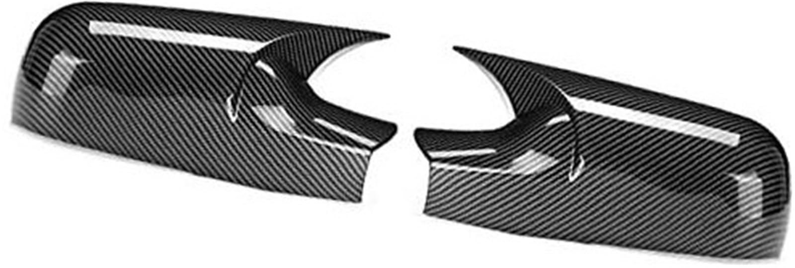 Glänzende schwarze/Kohlefaser-Abdeckkappe for Auto-Seitenflügel-Rückspiegel, for Renault, Megane 2 MK2 2002–2009. Bat-Rückspiegelabdeckung Außenspiegelgehäuse(BLACK Carbon Fiber) von BWZJS