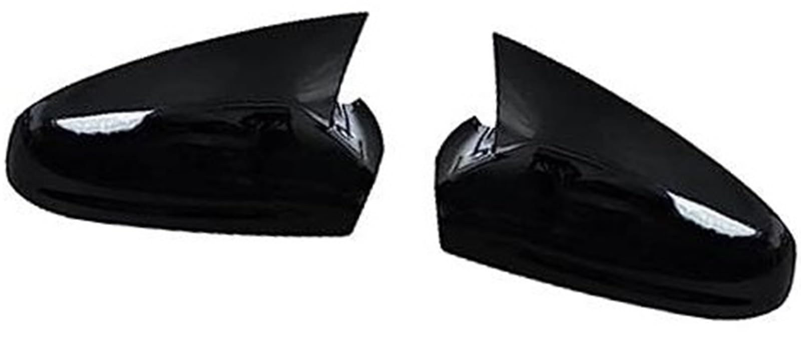 Kohlefaser-Look, Auto-Seitentürflügel, Rückspiegelabdeckung, Rückspiegelabdeckung, for Opel, for Vauxhall, for Astra H 2004–2013 Außenspiegelgehäuse(BLACK Bright black) von BWZJS