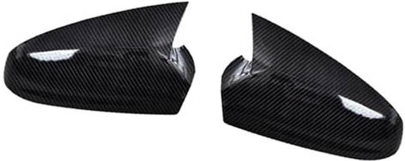 Kohlefaser-Look, Auto-Seitentürflügel, Rückspiegelabdeckung, Rückspiegelabdeckung, for Opel, for Vauxhall, for Astra H 2004–2013 Außenspiegelgehäuse(BLACK Carbon fiber pattern) von BWZJS